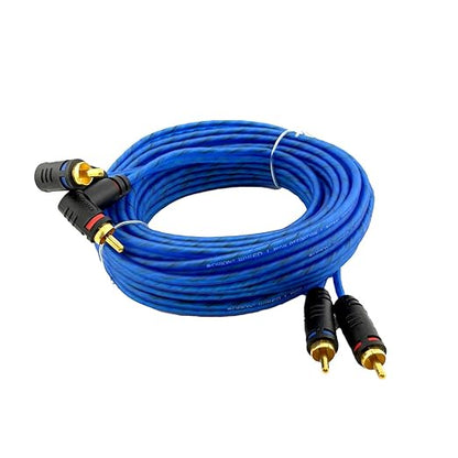 ORION Wired CR17FT (17-Ft Blue) 2 Channel RCA Male to RCA Male Stereo Car Audio Cable