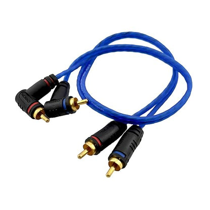 ORION Wired CR1.5FT (1.5-FT Blue) 2 Channel RCA Male to RCA Male Stereo Car Audio Cable