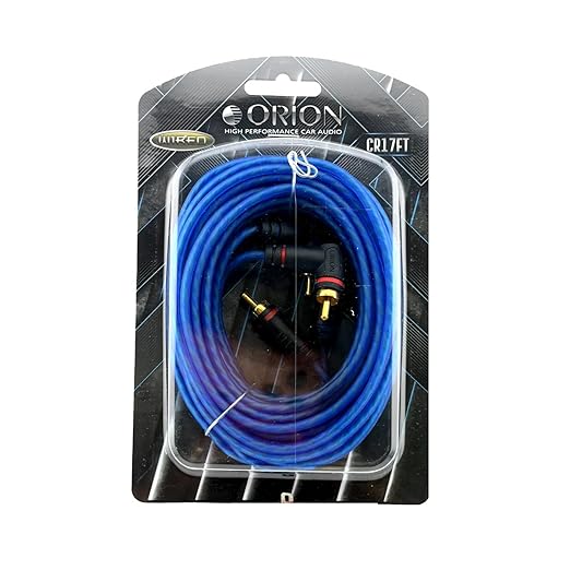 ORION Wired CR17FT (17-Ft Blue) 2 Channel RCA Male to RCA Male Stereo Car Audio Cable