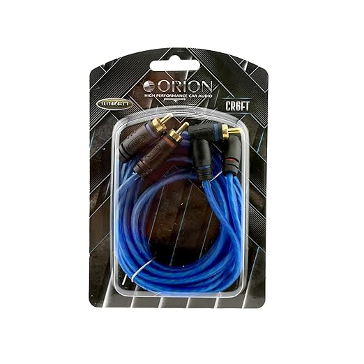 ORION Wired CR6FT (6-Ft Blue) 2 Channel RCA Male to RCA Male Stereo Car Audio Cable