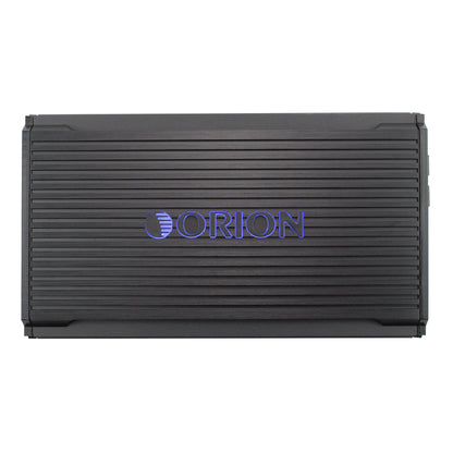 Black amplifier with 'Orion' branding on a white background