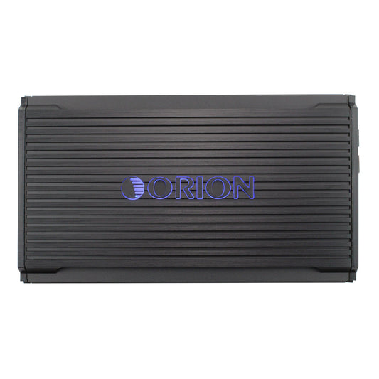 Black amplifier with 'Orion' branding on a white background