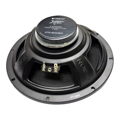 XTR804NEO - 8 inch 4 Ohm Shallow Neodymium Midrange Speaker - Orion Car Audio