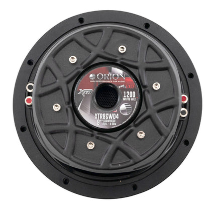 XTR8SWD4 Slim Shallow Mount Car Subwoofer Dual 4 Ohm 1200W